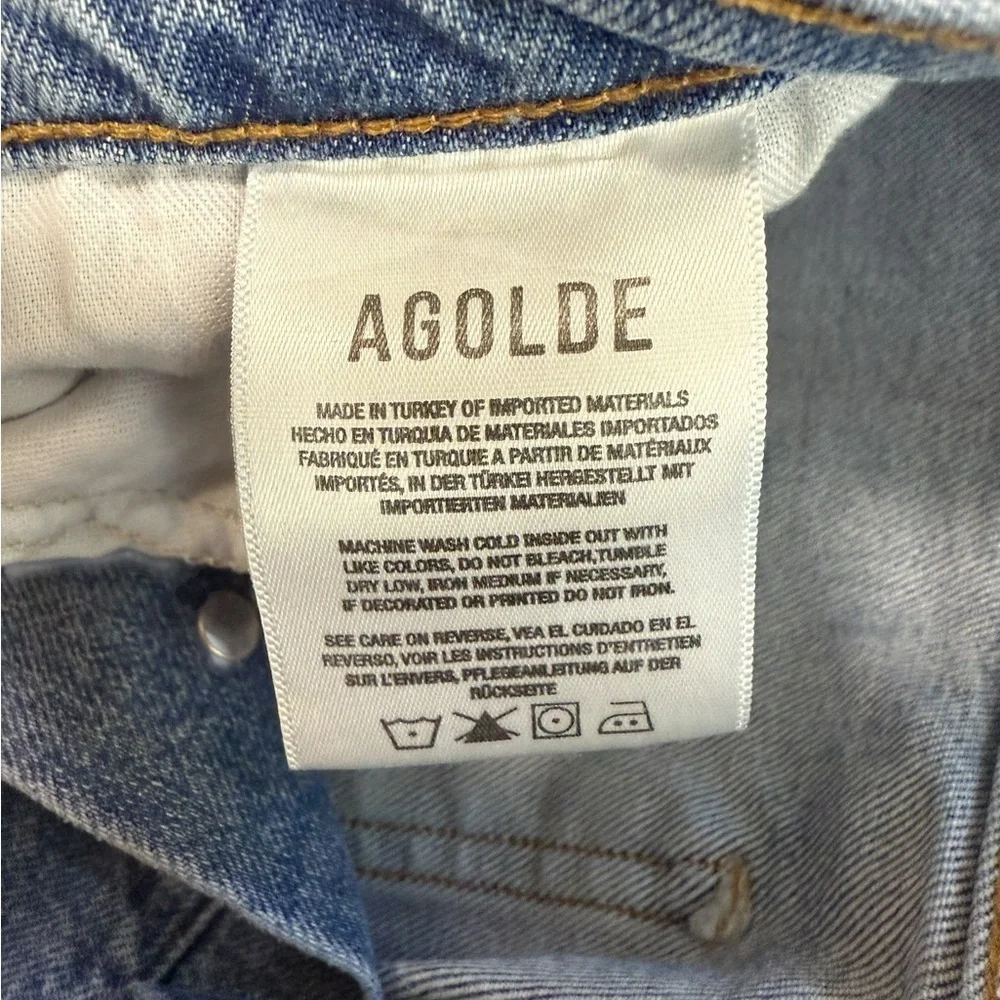 AGOLDE Riley High Rise Straight Leg Crop Jeans – Size 30